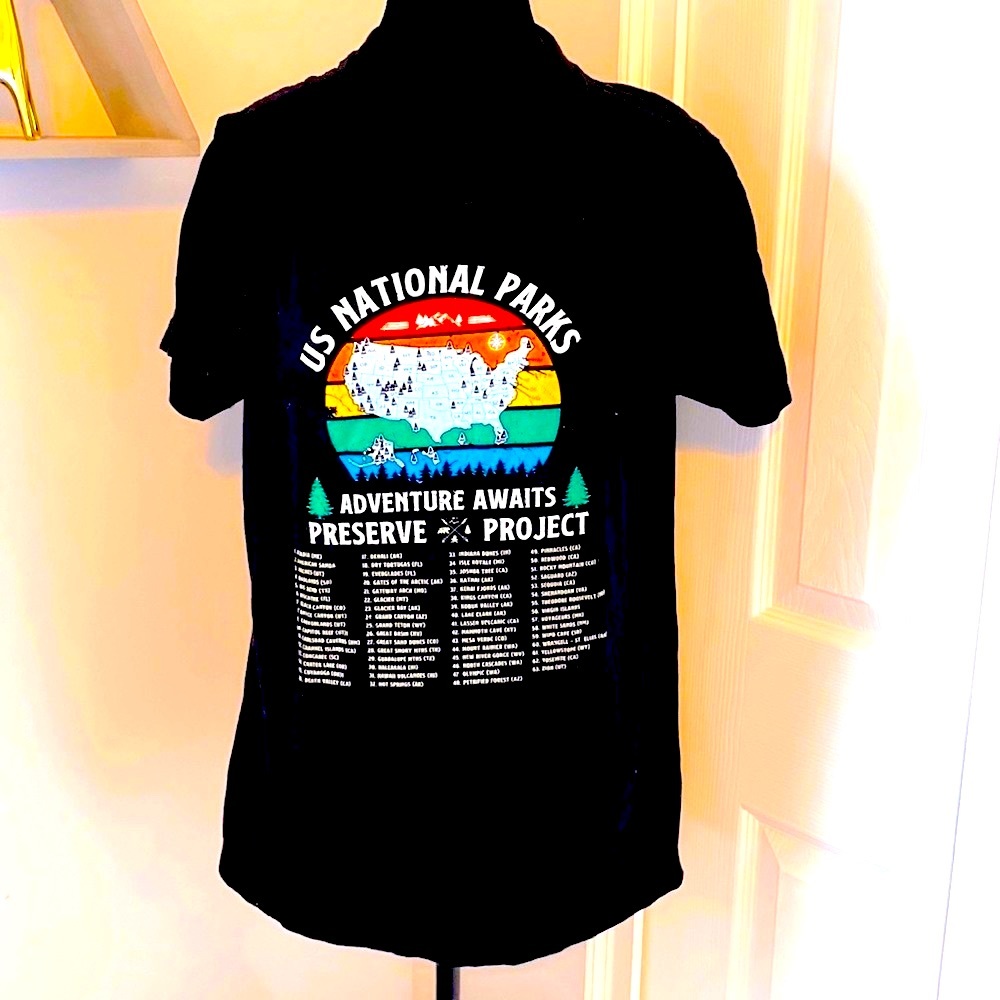 100% Cotton National Park’s Black T-shirt, size medium. NWOT, never worn.